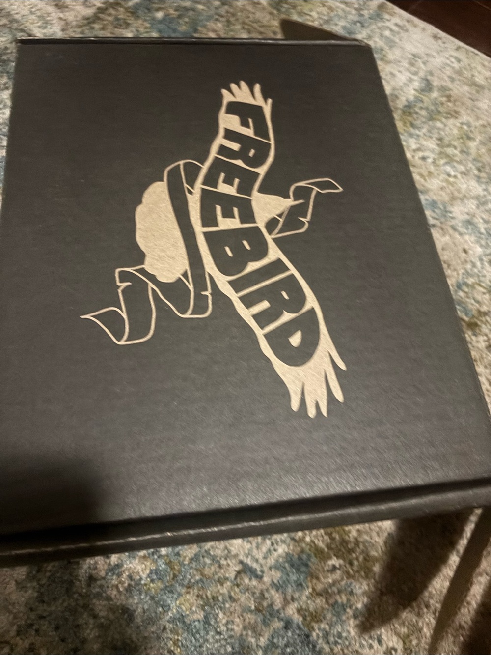 freebird Black Box with Gold Bird Logo